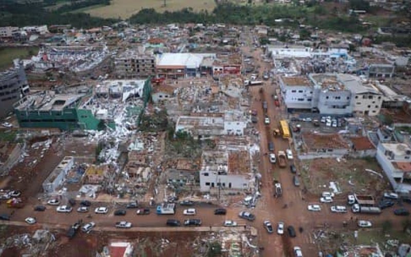 Tornado que devastou cidade no Paraná e deixou seis mortos atingiu ventos de até 250 km/h