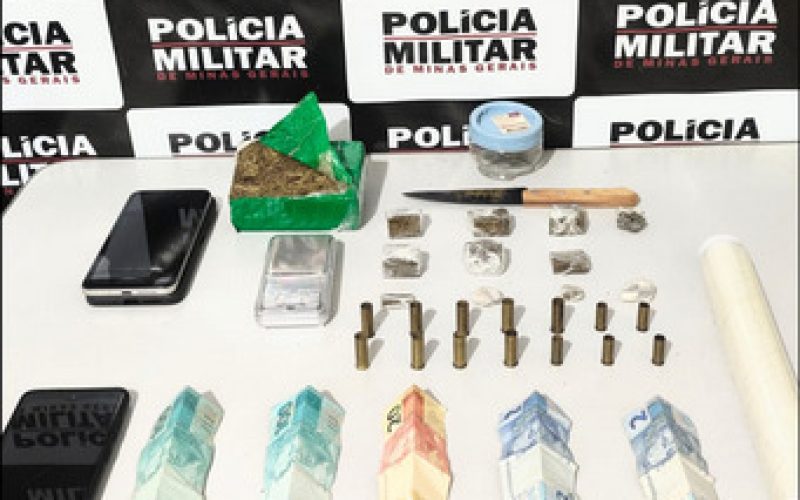 Homem é preso por tráfico de drogas e posse de munições em Santa Vitória