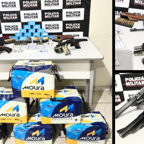 Polícia Militar prende suspeito e apreende armas, munições e produtos de origem ilícita em Santa Vitória
